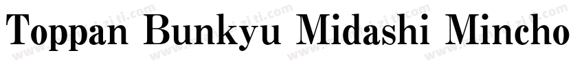 Toppan Bunkyu Midashi Mincho Extrab字体转换